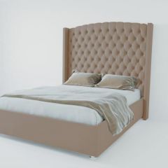 Кровать Берлин ЛЮКС без основания 2000 (велюр серый) в Ревде - revda.mebel24.online | фото