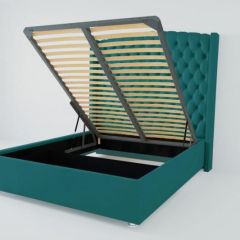 Кровать Берлин ЛЮКС с ПМ 900 (велюр бирюзовый) в Ревде - revda.mebel24.online | фото