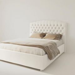 Кровать Берлин без основания 1800 (экокожа белая) в Ревде - revda.mebel24.online | фото