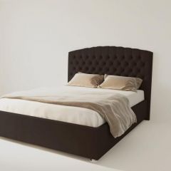 Кровать Берлин без основания 2000 (экокожа коричневая) в Ревде - revda.mebel24.online | фото