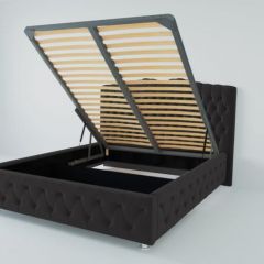 Кровать Нягань с ПМ 900 (экокожа кольт ч) в Ревде - revda.mebel24.online | фото 2