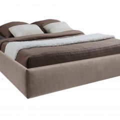 Кровать Подиум с ПМ 1400 (велюр серый) в Ревде - revda.mebel24.online | фото