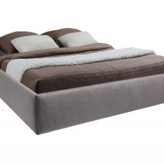 Кровать Подиум с ПМ 1400 (велюр темно-серый) в Ревде - revda.mebel24.online | фото