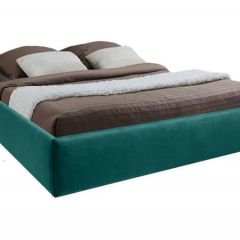 Кровать Подиум с ПМ 1600 (велюр бирюзовый) в Ревде - revda.mebel24.online | фото