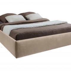 Кровать Подиум с ПМ 800 (велюр светло-серый) в Ревде - revda.mebel24.online | фото 1