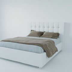 Кровать Венеция без основания 1600 (экокожа белая) в Ревде - revda.mebel24.online | фото