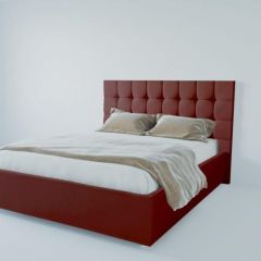 Кровать Венеция без основания 1400 (велюр бордо) в Ревде - revda.mebel24.online | фото