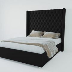 Кровать Версаль ЛЮКС без основания 1600 (экокожа кольт ч) в Ревде - revda.mebel24.online | фото