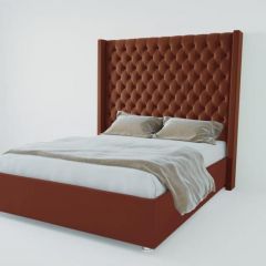 Кровать Версаль ЛЮКС без основания 1200 (велюр бордо) в Ревде - revda.mebel24.online | фото