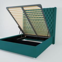 Кровать Версаль ЛЮКС с ПМ 1200 (велюр бирюзовый) в Ревде - revda.mebel24.online | фото 2