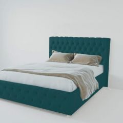 Кровать Версаль 1400 без основания (велюр бирюзовый) в Ревде - revda.mebel24.online | фото