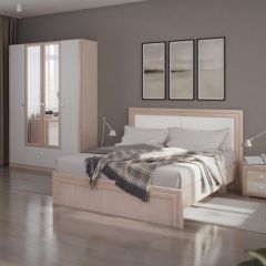 Кровать 1.6 Глэдис М31 с настилом и мягкой частью (ЯШС/Белый) в Ревде - revda.mebel24.online | фото 4