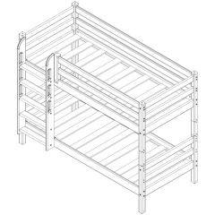 Кровать 2-х ярусная Сонечка с бортиком (лестница прямая) в Ревде - revda.mebel24.online | фото 3