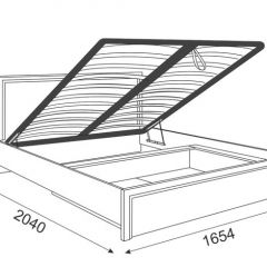 Кровать 1.6 Беатрис М08 Стандарт с ПМ (дуб млечный) в Ревде - revda.mebel24.online | фото 2