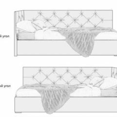 Кровать угловая Лэсли интерьерная +основание (120х200) в Ревде - revda.mebel24.online | фото 2
