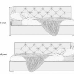 Кровать угловая Лилу интерьерная +основание (120х200) в Ревде - revda.mebel24.online | фото 2