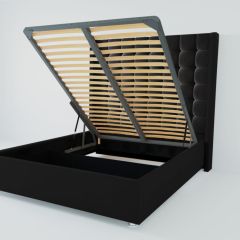 Кровать Венеция ЛЮКС с ПМ 2000 (экокожа кольт ч) в Ревде - revda.mebel24.online | фото