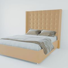 Кровать Венеция ЛЮКС с ПМ 900 (экокожа бежевая) в Ревде - revda.mebel24.online | фото 2
