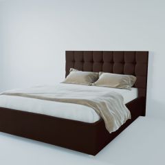 Кровать Венеция с ПМ 2000 (экокожа коричневая) в Ревде - revda.mebel24.online | фото 2