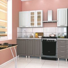 Кухня модульная Луксор серый-белый в Ревде - revda.mebel24.online | фото