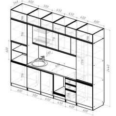 Кухонный гарнитур Адажио люкс 3000 мм в Ревде - revda.mebel24.online | фото 2