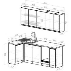 Кухонный гарнитур Амели прайм 400 1100х2000 мм в Ревде - revda.mebel24.online | фото 2