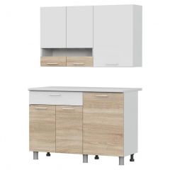 Кухонный гарнитур КГ-4 (1200) Белый/Дуб Сонома в Ревде - revda.mebel24.online | фото 2