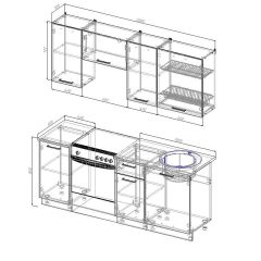 Кухонный гарнитур Лада 2000 (Стол. 26мм) в Ревде - revda.mebel24.online | фото 2