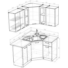 Кухонный гарнитур Лариса оптима 2 1500х1300 мм в Ревде - revda.mebel24.online | фото 2