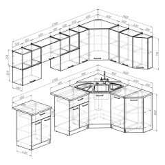 Кухонный гарнитур Лариса оптима 5 2700х1600 мм в Ревде - revda.mebel24.online | фото 2