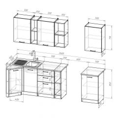 Кухонный гарнитур Надежда прайм 4 900х2000 мм в Ревде - revda.mebel24.online | фото 2