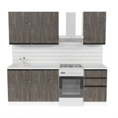 Кухонный гарнитур Ноктюрн стандарт 1600 мм в Ревде - revda.mebel24.online | фото 3
