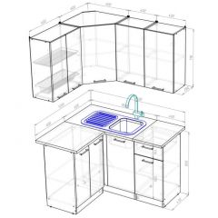 Кухонный гарнитур Паола прайм 1200х1400 мм в Ревде - revda.mebel24.online | фото 2