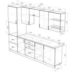 Кухонный гарнитур Прованс (2.8 м) с карнизом в Ревде - revda.mebel24.online | фото 3