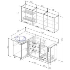 Кухонный гарнитур угловой Пайн 1000х1800 (Стол. 26мм) в Ревде - revda.mebel24.online | фото 2