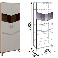 Лимба (гостиная) М02 Шкаф-витрина в Ревде - revda.mebel24.online | фото