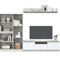 ЛОРИ Гостиная модульная (дуб серый/белый) в Ревде - revda.mebel24.online | фото 2