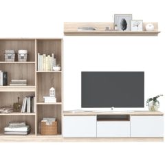 ЛОРИ Гостиная модульная (дуб сонома светлый/белый) в Ревде - revda.mebel24.online | фото 2