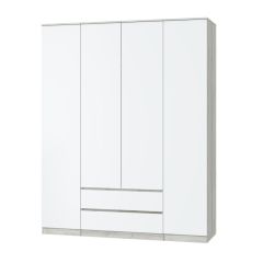 ЛОРИ Спальный гарнитур модульный (дуб серый/белый) в Ревде - revda.mebel24.online | фото 2