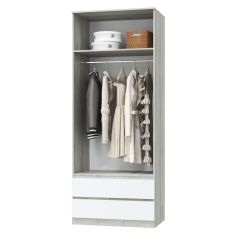 ЛОРИ Спальный гарнитур модульный (дуб серый/белый) в Ревде - revda.mebel24.online | фото 7