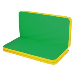 Мат гимнастический 1,15х1,15х0,08м складной цв. желтый-зеленый (к ДСК Мурзилка и Кубик) в Ревде - revda.mebel24.online | фото 1
