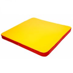 Мат гимнастический 1,36х1,36х0,08м складной закругленные углы цв. красный-желтый (для ДСК Игрунок) в Ревде - revda.mebel24.online | фото 1