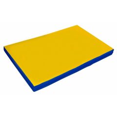 Мат гимнастический 2х1х0,1м цв. синий-желтый в Ревде - revda.mebel24.online | фото