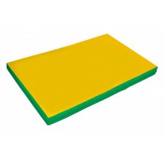 Мат гимнастический 2х1х0,1м цв. зеленый-желтый в Ревде - revda.mebel24.online | фото 1