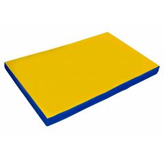 Мат гимнастический 2х1х0,08м цв. синий-желтый в Ревде - revda.mebel24.online | фото