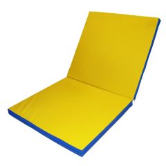 Мат гимнастический 2х1х0,08м складной цв. синий-желтый в Ревде - revda.mebel24.online | фото 1