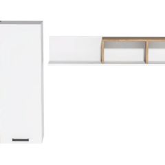 Гостиная Эльза (модульная) Дуб Крафт Золотой/Белый в Ревде - revda.mebel24.online | фото 2