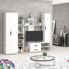 Шкаф Торонто (Белый текстурный) в Ревде - revda.mebel24.online | фото 2