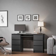 МОРИ МС-2 Стол 6 ящиков (графит) в Ревде - revda.mebel24.online | фото