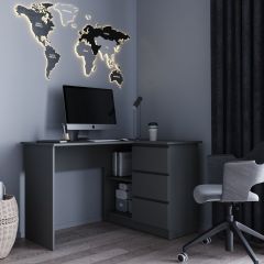 МОРИ МС-16 Стол угловой УНИ (графит) в Ревде - revda.mebel24.online | фото 1